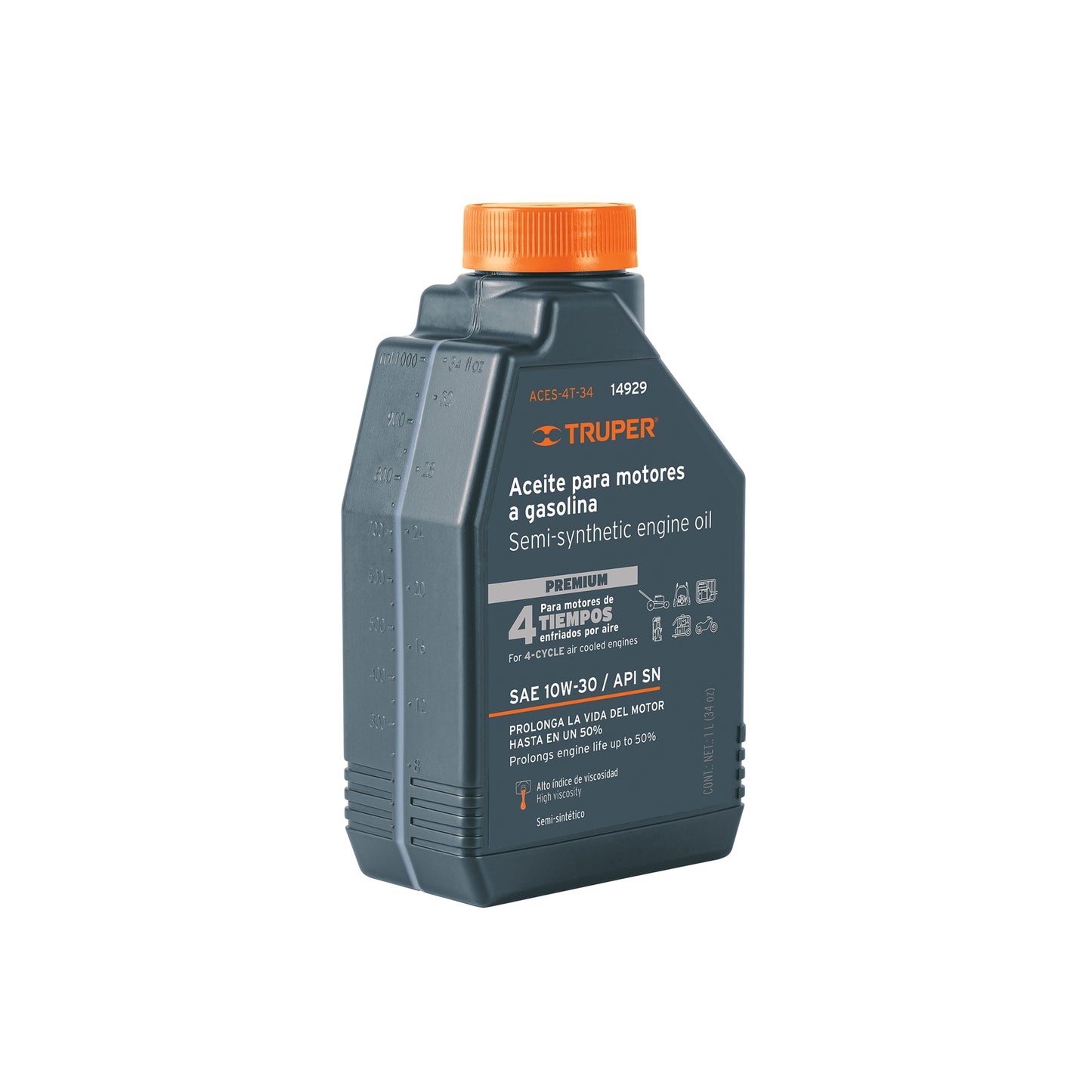 Aceite Truper 4T Semisintético SAE 10W-40 Moto 946 ml 14929