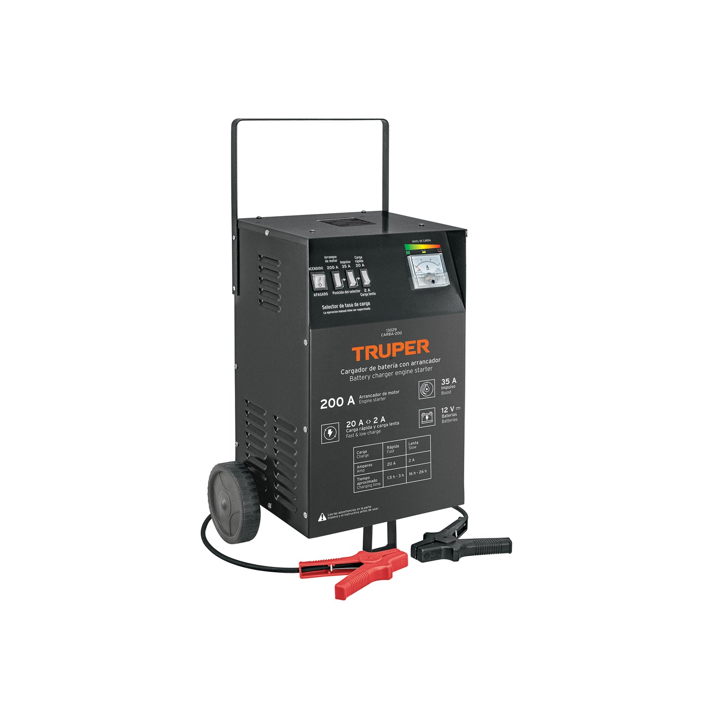 Cargador de Baterías Truper 35A / Arrancador 200A – 13029