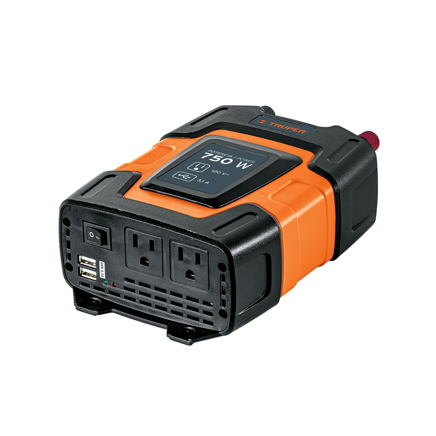 Inversor de Corriente Truper 750 W con Puertos USB – 10490