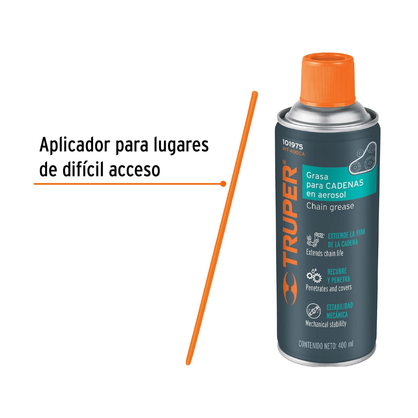 Lubricante Para Cadenas Truper 400 ml en Aerosol – 101975
