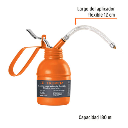 Aceitera Truper 180 ml con Aplicador Flexible – 14870