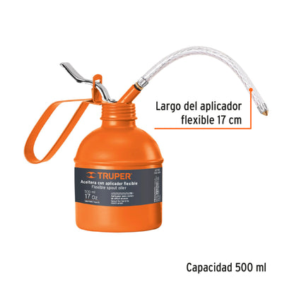 Aceitera Truper 500 ml con Aplicador Flexible – 14874
