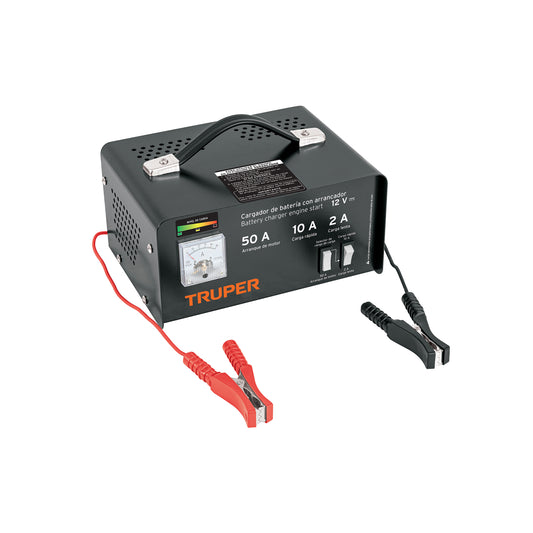 Cargador de Baterías Truper 10A / Arrancador 50A – 13027