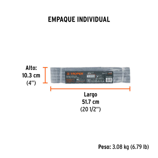 Eslinga Truper Ojo a Ojo de Poliéster 4" x 8 m – 17878