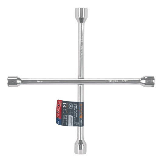 Llave de Cruz Truper 14" Pulida y Cromada – 102635