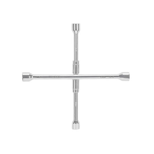 Llave de Cruz Truper 14" Plegable Pulida y Cromada