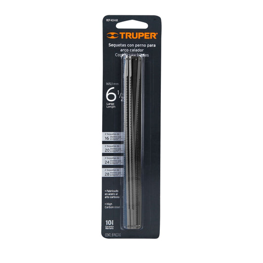 Seguetas de Repuesto Truper 6-1/2" para ACA-6X – Blíster con 8 Piezas – 10229