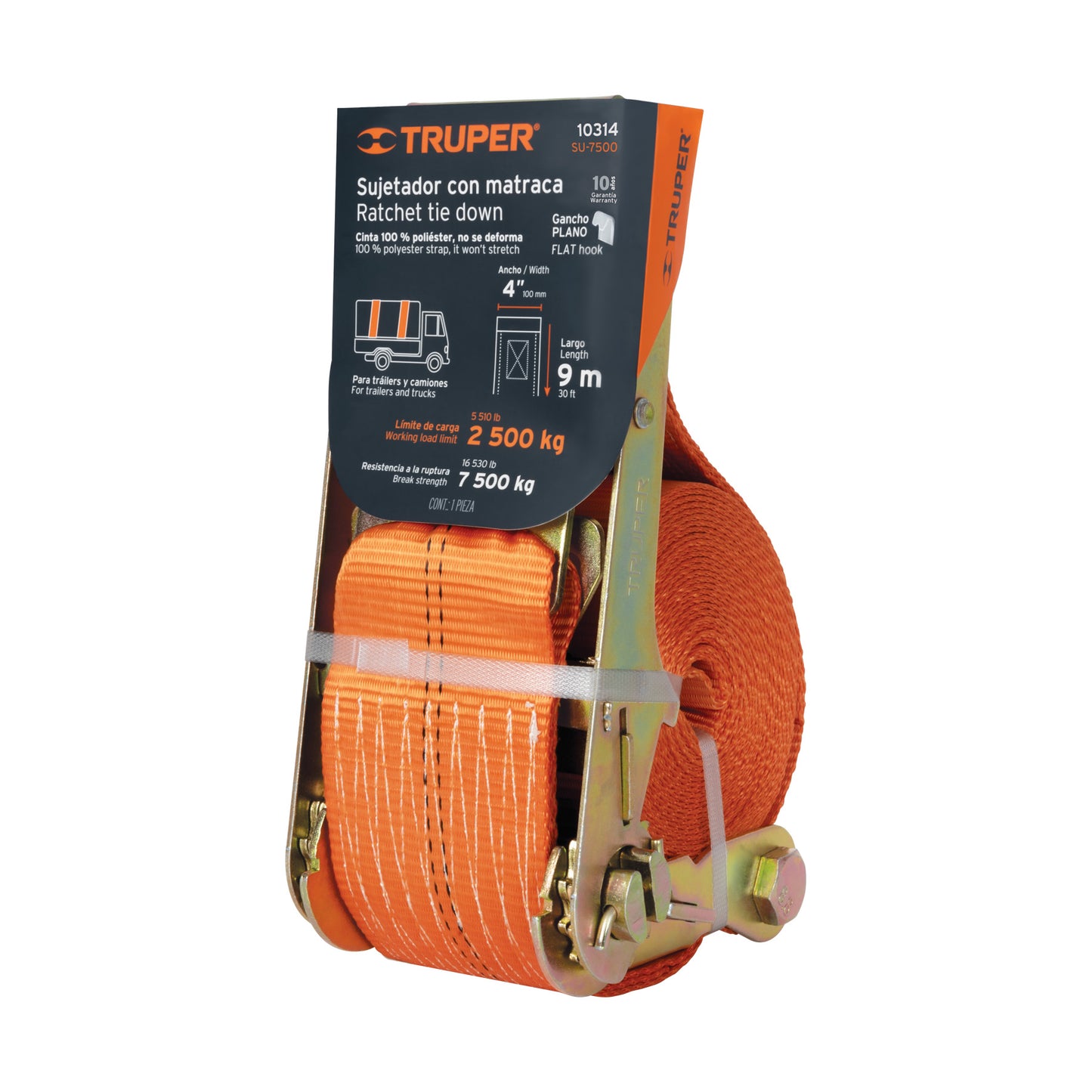 Sujetador con Matraca Truper 7500 kg – 10314